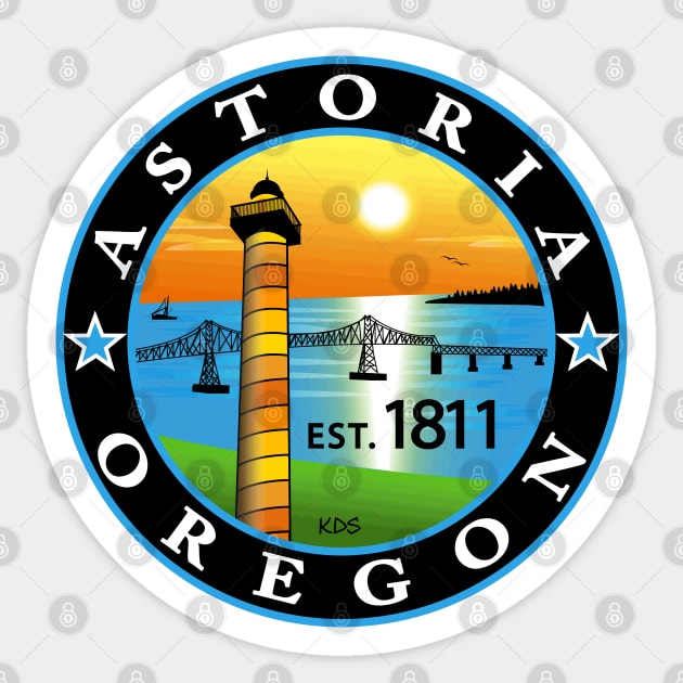 Astoria, Oregon Patch Sticker by KDStudio